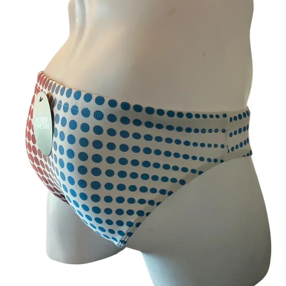Andrew Christian Dots Bikini Red Blue Medium
